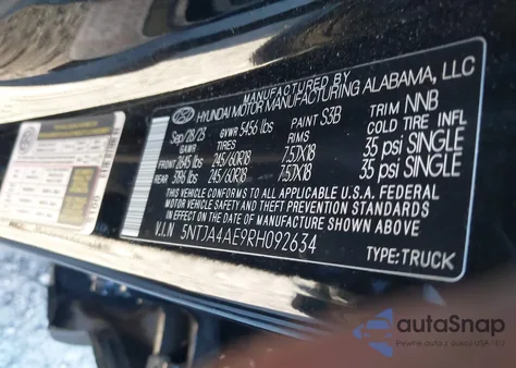 2024 Hyundai Santa Cruz Se from USA, damaged, VIN 5NTJA4AE9RH092634